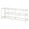 thumbnail image 3 of Evelyn&Zoe Winthrop Rectangular TV Stand with Glass Shelves for TV's up to 60" in Matte White, 3 of 9
