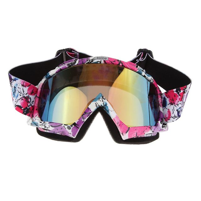 Anti Fog Motorcycle Atv Mountain Bike Racing Glasses Goggles A011 White Mirror