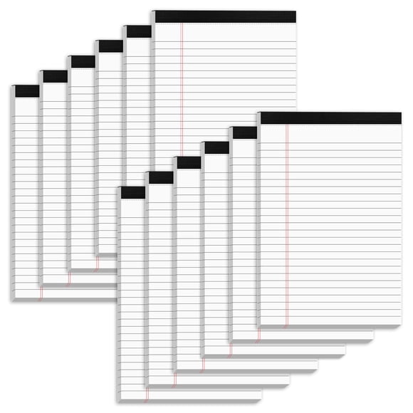 Bloc de notas Nichela, 5 x 8 cm, 30 hojas, 12 unidades, con rayas universitarias