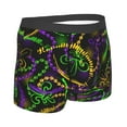thumbnail image 3 of Balery Neon Mardi Gras Men's Boxer Briefs, Soft and Breathable Cotton Underwear with nylon Waistband-Large, 3 of 9
