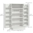 thumbnail image 3 of HOMCOM Kitchen Pantry Storage Cabinet w/ 5-tier Shelving White, 3 of 10