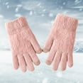 thumbnail image 2 of Gloves for Men Screen Gloves for Winter Thermals Plus Fleece Knit Cycling Gloves Red One Size, 2 of 3