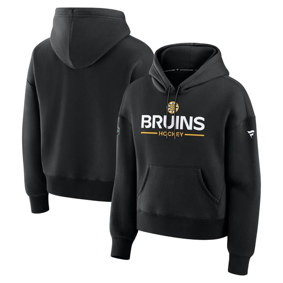 Women's Fanatics Black Boston Bruins Authentic Pro Primary Pullover Hoodie