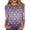 Blue, variant on 3/4 Sleeve Tops for Women - Halloween Party Costume 3/4 Sleeve Graphic Tee, Casual Blouses for Festive Occasions and Night Out with Friends,Black L