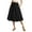 01 Black, variant on Gleelist Womens Midi Skirts with Pockets A-Line Casual High Waist Elastic Western Flowy Skirts for Women S-XXL