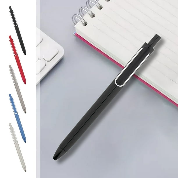Bolígrafo | Tipo Pulsador de Clic 0.5 mm | Instrumento de Escritura Unisex Carbon Signature | Recarga de Gel de Flujo Suave 1.5 ml | Agarre Ergonómico con Clip Metálico | 14.5 cm | Colores Surtidos