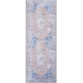 thumbnail image 5 of GLN Rugs Larisa Indoor, Machine Washable Area Rug 2'6"x10' Turkish Peach/Blue, 5 of 8