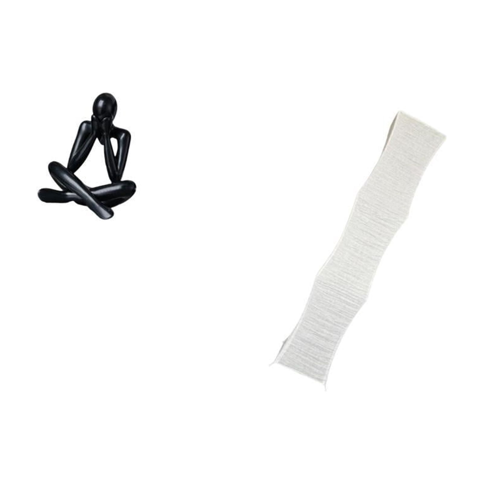 Desktop Figurine Thinker Abstract Sculpture Floor Lamp Shade PP Material for Home Office Living Room Decor