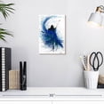 thumbnail image 3 of Elephant Stock Teal Wave Dance Wall Art - Vertical Canvas Wall Art - Living Room Wall Decor - Dance Canvas - White And Black Decor By Ashvin Harrison - 8" x 12", 3 of 8