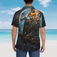 thumbnail image 4 of Rateoe Steampunk Mechanical Butterfly Pattern Men’s Hawaiian Shirt – Short Sleeve Button-Down Tropical Beach Shirt, Lightweight & Breathable Casual Aloha Shirt with Pocket,Large, 4 of 7