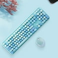 thumbnail image 3 of Mofii Sweet Keyboard Combo Mixed Color 2.4G Wireless Keyboard Set Circular Suspension for PC Laptop Blue, 3 of 7