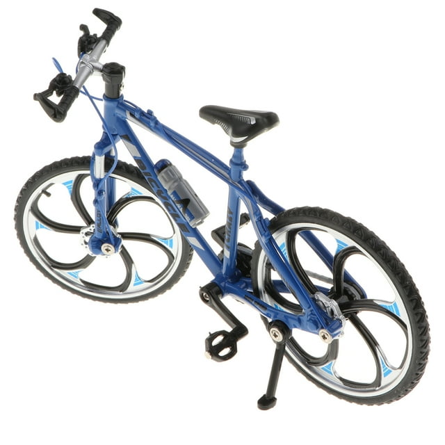 Modelo de bicicleta Diecast Hugo 1:10 Simulación Aleación Juguete Vehículos Coleccionables Decoración hogar Regalos Azul
