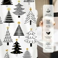thumbnail image 6 of Christmas Shower Curtain Black and Gold Chrisrmas Tree Shower Curtain Winter Xmas Pine Pattern Holiday Curtain for Bathroom Decor New Year Holiday Decorative Fabric Bathroom Curtain 72x72in, 6 of 6