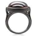 thumbnail image 4 of Ruthenium Brass Ring with AAA Grade CZ in Garnet for Women Garnet Stone Color Style 1W100 Size 6, 4 of 5