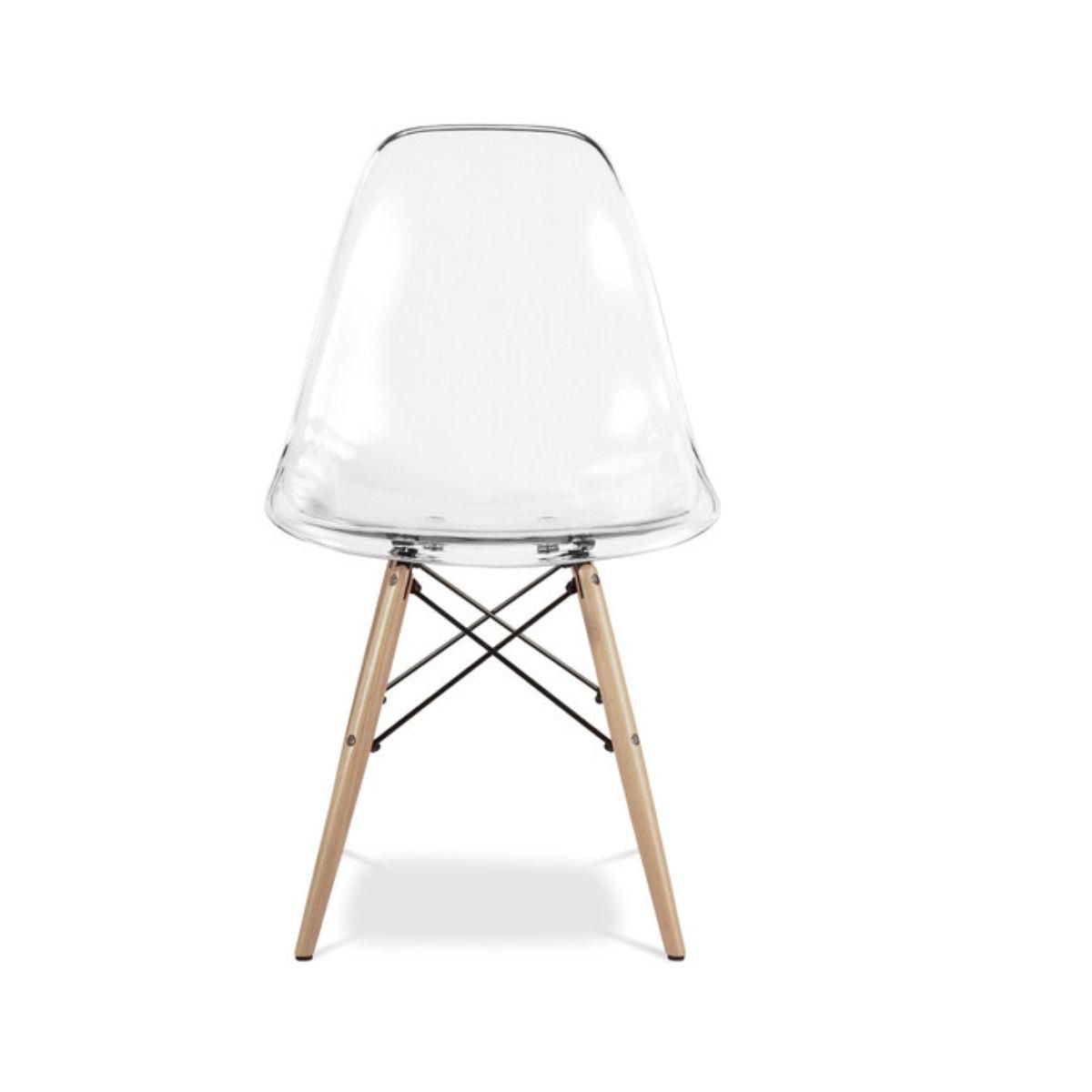 Heavenly Collection Clear Wood Chair