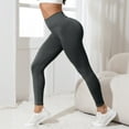 thumbnail image 4 of ManxiVoo Womens 3D Texture Tummy Control Workout Pants High Waisted Booty Sculpting Yoga Leggings XL Size Grey, 4 of 7