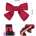 thumbnail image 2 of Pinzas para Lazos para el Cabello Grandes, 4 Piezas Pinzas para Lazos para el Cabello, Lazos para el Cabello Grandes, Pasadores con Lazo de Satén para Mujeres, Accesorio para el Cabello para niñas Rojo, Negro, Rosa, Verde, 20 cm Rojo Verde MX-0132817FYD, 2 of 5
