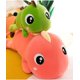thumbnail image 4 of Almohada de dinosaurio de ojos grandes acostado de peluche rosa oscuro 60cm, 4 of 7