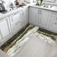 thumbnail image 3 of Kitchen Rugs and Mats Non Skid Washable Set of 2, Marble Gold Stone Green Luxury Kitchen Mats for Floor, Vintage Art Painting Modern Mosaic Abstract Under Sink Mats for Kitchen Waterproof, 3 of 6
