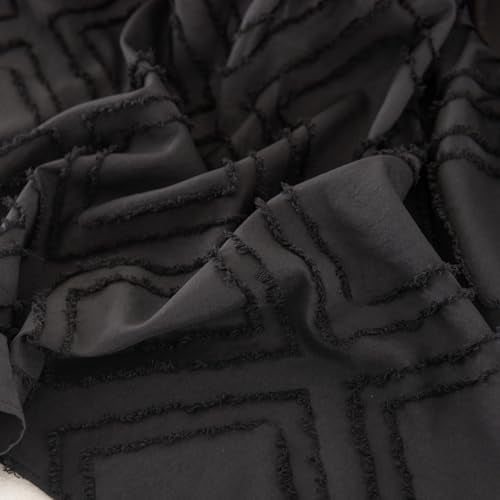 Bed Skirt Full Size, Ruffled Bed Skirt with Split Corners, Full Bed Skirt 14 Inch Drop, Boho Full Size Bed Skirting, Black, 14" Full
