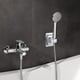 thumbnail image 4 of Naiovety Soporte para cabezal de ducha de fácil instalación, ángulo Universal de 360°, fijación estable ajustable, montado en la pared Juegos de accesorios de baño, 4 of 6