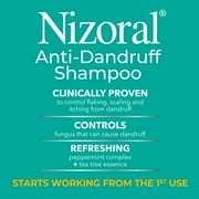Nizoral Anti-Dandruff Shampoo with 1% Ketoconazole, 14 Fl Oz, Peppermint and Tea Tree Scent, Anti Fungal Shampoo, For All Hair Types