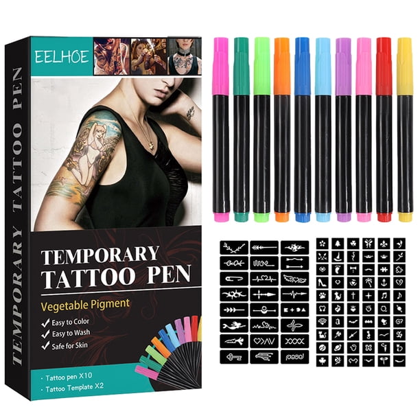 Marcadores Tatuaje Tinta Temporal Agradable para La Piel Dibujo Pintura Arte Corporal