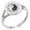 Silver, variant on Stainless Steel Sacred Lotus Yin Yang Minimalist Oval Top Polished Statement Signet Ring