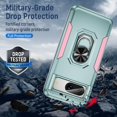 thumbnail image 4 of KOMI pour Google Pixel 8, Étui avec Protecteur d'Écran, Béquille Anneau Réglable à 360° Intégrée, Protection Militaire, Armure Antichoc - Vert, 4 of 5