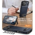 thumbnail image 3 of Funda de piel con función atril magnética WTCASE para iPhone 17 Pro Max, 3 of 8