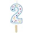 thumbnail image 3 of PME Blue Number 2 Candle, 2.5 inch, 3 of 4