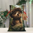thumbnail image 5 of Honeii Jungle Hat Bear Print Small Burlap Bags,Christmas Drawstring Treat Bags Gift Bags Reusable Candy Goodie Wrapping Bags for Holiday Party Favors Supplies -Medium, 5 of 9