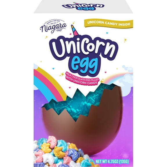 Niagara Chocolates Milk Chocolate Easter Unicorn Surprise Egg, 4.75 oz