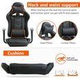 thumbnail image 3 of YRLLENSDAN Office Gaming Chair, Computer Chair with Footrest Lumbar Support PC Chair Racing Chair Video Gaming Chair Ergonomic Gaming Chair for Adults Teens, Black, 3 of 7