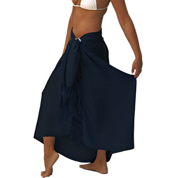 1 World Sarongs - 1 World Sarongs Womens Beach Cover-up Solid Color ...