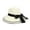 White1, variant on Jalioing Panama Hat for Women Fashion Wide Brim UV Protection Beach Foldable Bowtie Straw Sun Hat Vacation Headwear