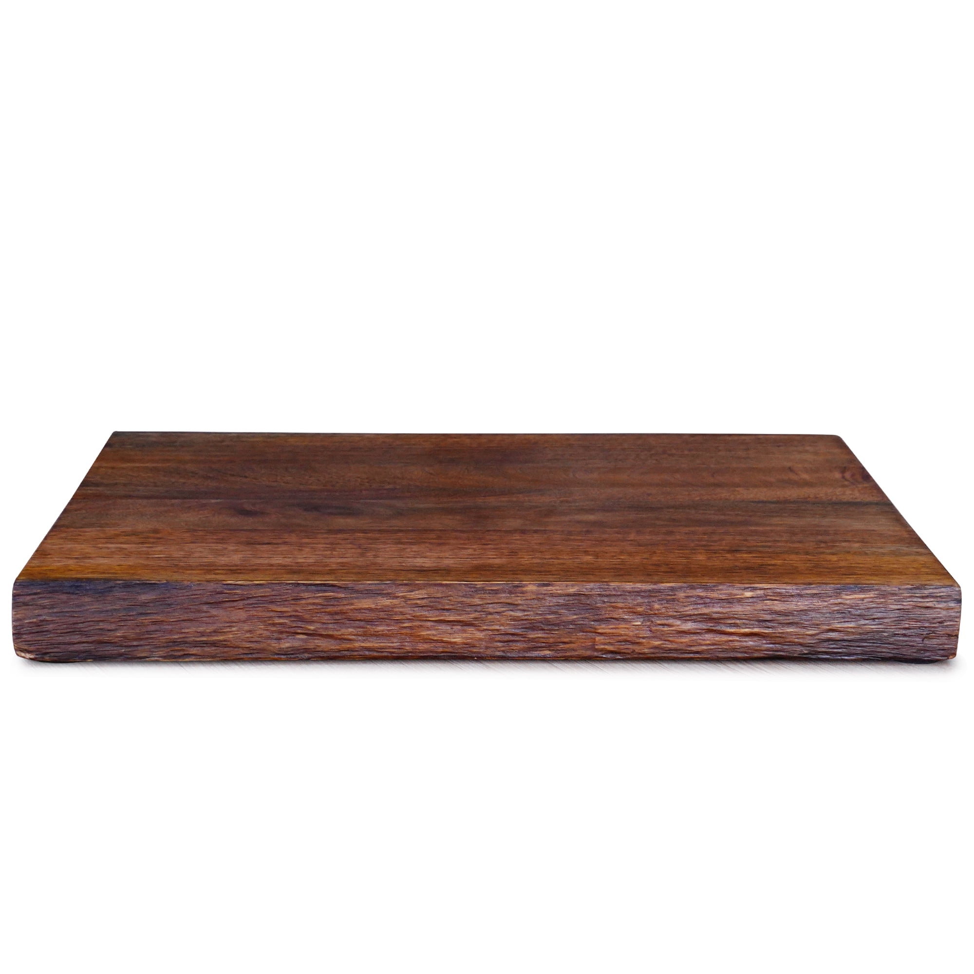 Luxe Designs | Mango Wood Cutting Board | Butcher Block | Live Edges & Non slip Pads | 16" x 12" with 1.7" Thickness