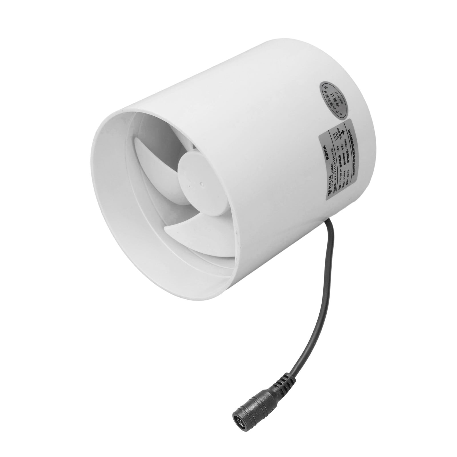 BIBABLYKE 4Inch Inline Boosters Exhaust Fan 12V Ventilation Blower Duct Fan with Low Noise for Grow Tent, Basements, Bathrooms