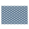 thumbnail image 1 of Navy Cutting Board, Woven Marine Life Inspired Ropes in Square Shapes Geoemtric Grid Art Print, Decorative Tempered Glass Cutting and Serving Board, Large Size, Navy Blue and White, by Ambesonne, 1 of 1