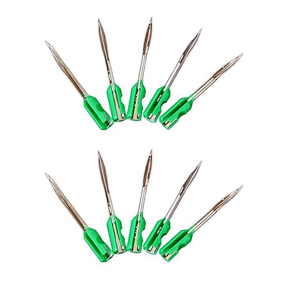 Green Garment Tagging Steel Needles (10 PCs In One BoX),10 x tagging needles,Green