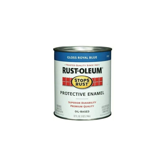 Rust-Oleum 7727502 Stops Rust Brush On Paint, Quart, Gloss Royal Blue