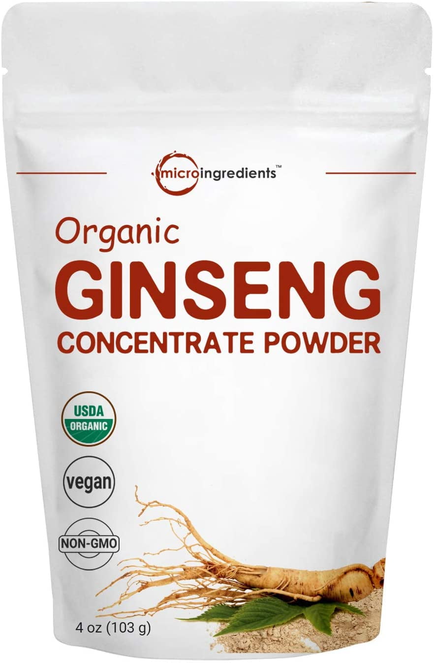 Micro Ingredients Ginseng Root 2001 Powder, 4 Ounce, Panax Ginseng