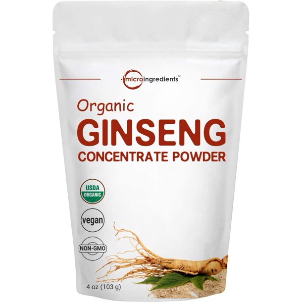 Micro Ingredients Ginseng Root 2001 Powder, 4 Ounce, Panax Ginseng