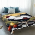 thumbnail image 4 of Black White Vintage Rooster Blanket Soft Cozy Warm Throw Blanket for Couch, Plush Fuzzy Flannel Fleece Blankets for Sofa, Pastoral Animals Watercolor Bed Blankets Lightweight Gifts for Women, 40"x50", 4 of 9