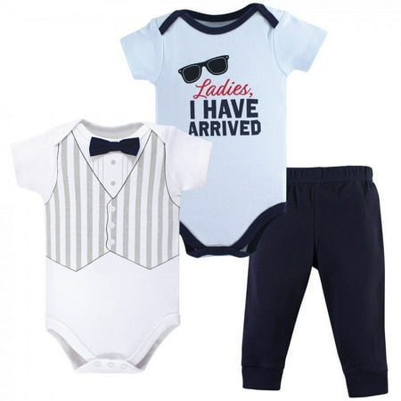 UPC: 0660168532609 | Hudson Baby Infant Boy Cotton Bodysuit and Pant Set  Ladies I Have Arrived  0-3 Months