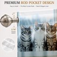 thumbnail image 5 of AshasdS Cute Cats Row on Window Sill Valance Pet Lovers Animal Short Curtain Rod Pocket for Living Room, 5 of 5