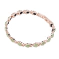thumbnail image 3 of Pulsera magnética de acero de titanio para mujer, pulsera de terapia magnética exquisita de moda, regalo para adelgazar, color verde, 3 of 14