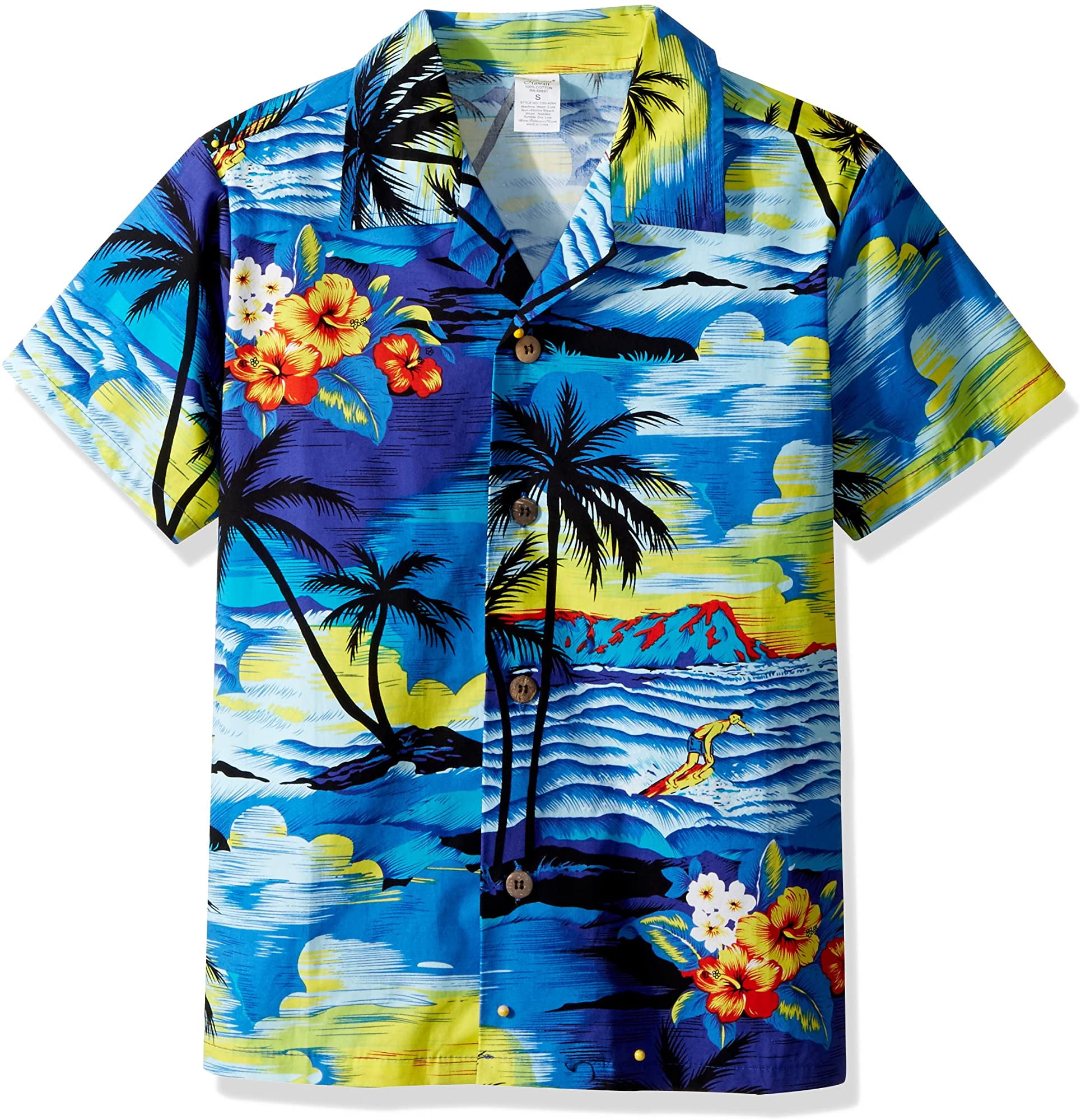 Palm Wave Mens Hawaiian Shirt Aloha Shirt | Walmart Canada