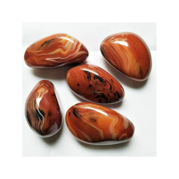 Agate Palm Stones 2pcs Agate Tumbled Stone Sardonyx Natural Sardonyx Agate Healing Stones for Art Crafts Fountains Crystal Healing Pendant (Middle Size, 4-5cm)