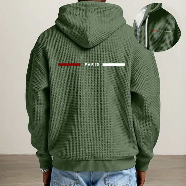 WILLBEST Sudadera con Capucha para Hombre, Suave y Cómoda, para Uso Informal Al Aire Libre, Ligera, Deportiva, con Cremallera XXGrande